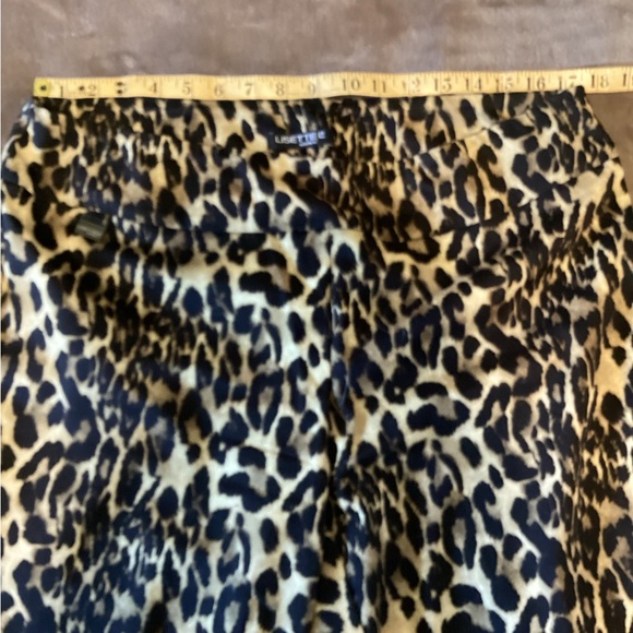 Pull on pants by Lisette. Animal print, no pockets - Picture 2 of 4